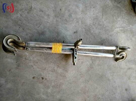 Qualität  Heavy Duty Dual Hook Steel Turnbuckle for Precise Tensioning with 5-100KN Rated Load on Transmission Tower Guy Wires Fabrik