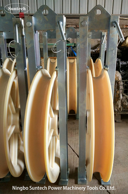 660X100mm Nylonräder Bundled Overhead Leiter Stringing Block für Übertragungsleitung