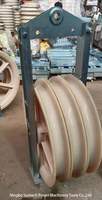 Lux-Nylonrad-Leiter Stringing Pulley Blocks mit galvanisiertem Stahlrahmen