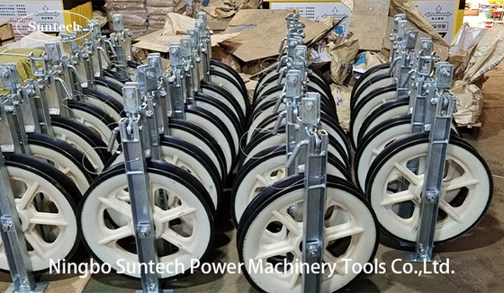 Lux-Nylonrad-Leiter Stringing Pulley Blocks mit galvanisiertem Stahlrahmen