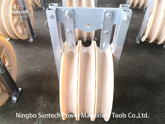 660mm Nylonobenliegendes zusammengerolltes Kabel rollen-Leiter-Stringing Blocks Fors