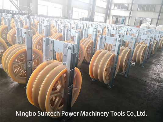 660mm Fernleitungs-Dreiergruppen-Leiter Stringing Pulley Blocks