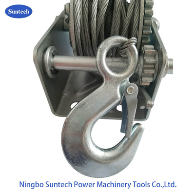 Light Weight Small Manual Hand Winch With Soft Rubber Handle 800lbs
