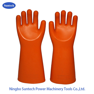Gerader Stulpen-Latex 35KV, der elektrische Handschuhe isoliert