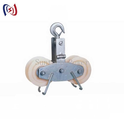Tandem-Seilscheibenzugblock 25KN Last Aluminium/Nylon-Seilscheibe