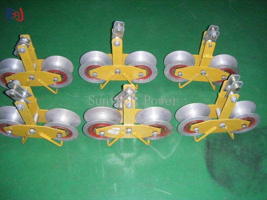 Tandem-Seilscheibenzugblock 25KN Last Aluminium/Nylon-Seilscheibe