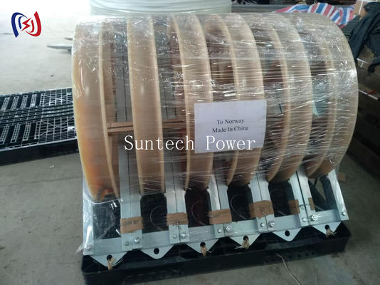 Leitungszugrolle mit 760x120x480mm Außenabmessungen, 50-150KN Nennlast und R570 Biegeradius für Hochspannungs-Leitungszug