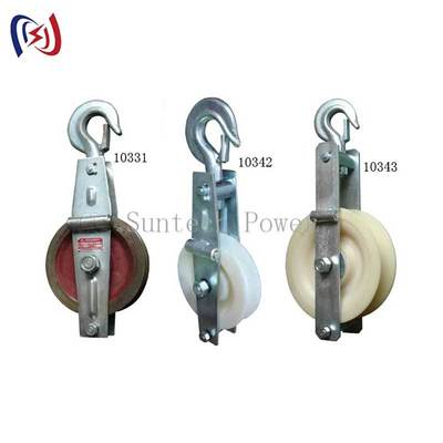 Hochleistungs-Erdungsdraht-Einziehblock mit 5kn-150kn Nennlast und 660x560x100mm Rollenscheibengröße für den Netzbau