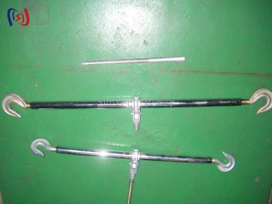 Heavy Duty Dual Hook Steel Turnbuckle for Precise Tensioning with 5-100KN Rated Load on Transmission Tower Guy Wires