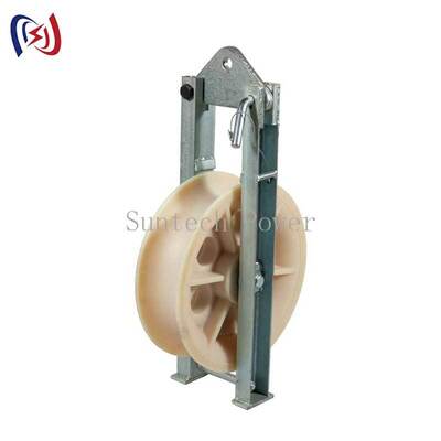 Professioneller Single Sheave Stringing Block mit 5-20KN Nennlast und Aluminium-Schave für leichte Oberleitungsstringung
