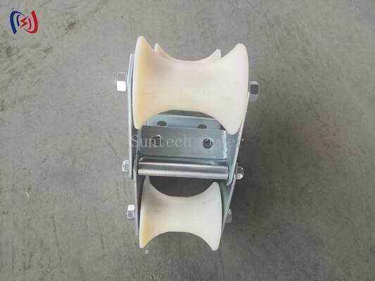 Professionelle 10-20KN Nennlastkabel-Pithead-Rolle mit korrosionsbeständiger, langlebiger Polyethylenkonstruktion zum Schutz vor Eintritt in ein Kanalloch