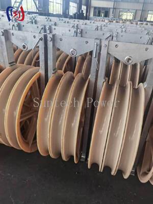 Professionelle Stringing-Block der Serie 916 mit MC-Nylon-Schaufel für Schwerlast-Stromübertragungsleitungen