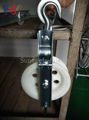 Professioneller einrolliger Seilzugblock mit 5-20KN Nennlast, Aluminiumrolle für LGJ25-500 Leiterinstallation