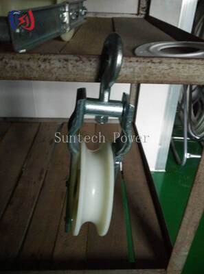Professioneller einrolliger Seilzugblock mit 5-20KN Nennlast, Aluminiumrolle für LGJ25-500 Leiterinstallation