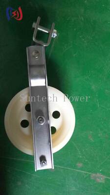 Professioneller einrolliger Seilzugblock mit 5-20KN Nennlast, Aluminiumrolle für LGJ25-500 Leiterinstallation