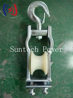 Profi-Sitz- und Hängeblock für doppelte Verwendung mit 5-20KN Nennlast und 80x50mm Scheibengröße für die Installation von Luftleitungen