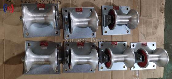 Professionelle 5KN Nennlast-Kabel-Bodenwalze mit gegossenem Aluminiumträger für 150-160 mm Untergrundkabelinstallation