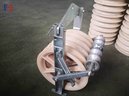 Grounding Roller Stringing Block for OPGW Installation | Non Conductive Multi Sheave Pulley