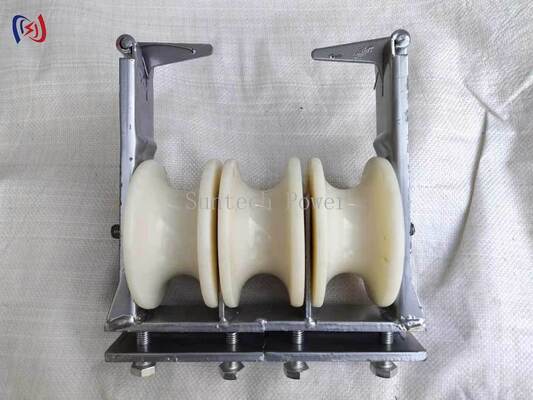 Drei Scharfe Stringing Block für Drei-Phasen-Leiter 5KN Nylon-Übertragungs-Rolle