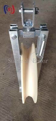 20-50KN OPGW Stringing Block mit 660x110mm Nylon Sheave und Straight Through Design für die Installation von Glasfaserkabeln