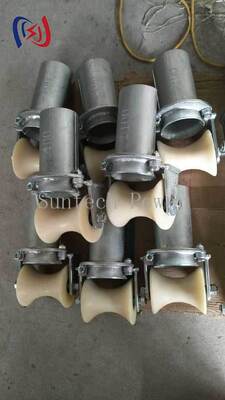 80-200 mm verriegelbare korrosionsbeständige Kabel-Rollerrolle zum Schutz des Eingangs von Rohren