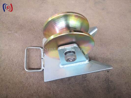 SH130S 10KN Galvanisiertes Pithead-Kabel-Rollenscheiben mit Dreiecksschaufel-Konfiguration für das Ziehen von Kabeln unter Tage