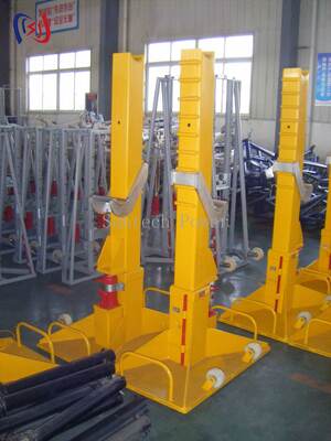 Hydraulischer Leiter Trommelstand SI-30 300KN Last 5000 mm Kabel Spulen Kapazität