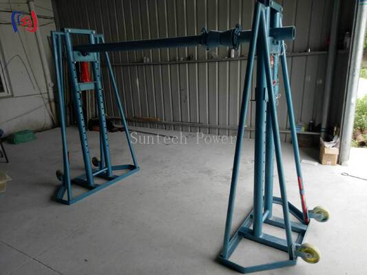 Verzinkte Kabeltrommelständer 50-300KN Traglast 2400-5000mm Leiter-Trommelständer