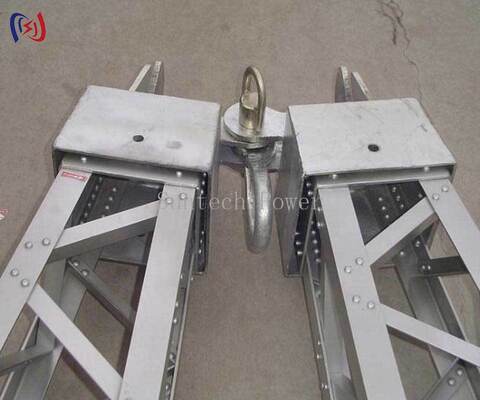 Modulares A-förmiges Gittermast-Gin Pole mit korrosionsbeständiger Beschichtung für 8-28m Turmbau