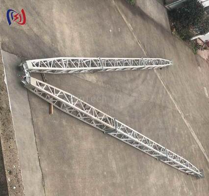 Modulares A-förmiges Gittermast-Gin Pole mit korrosionsbeständiger Beschichtung für 8-28m Turmbau