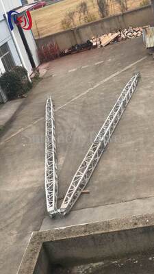 Modulares A-förmiges Gittermast-Gin Pole mit korrosionsbeständiger Beschichtung für 8-28m Turmbau