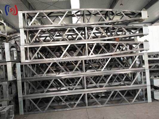 Gitter Gin Pole 8-18m Power Tower Erektionswerkzeuge Korrosionsbeständige Beschichtung