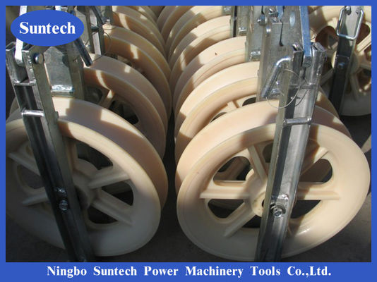 Obenliegende Linie einzelner Antriebsscheiben-Leiter-Stringing Triple Pulley-Block