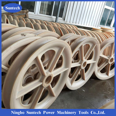 OEM ODM 660 x 100 mm Übertragungsleitungs-Nylonscheiben für Leiter-Aufreihblöcke