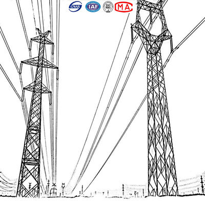 Galvanisierter Q235 Electric Power Turm des heißen Bad-für obenliegende Linie