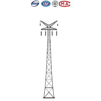 Galvanisierter Q235 Electric Power Turm des heißen Bad-für obenliegende Linie