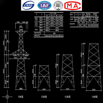 elektrische Hochspannungstürme 10kv 60kv 132kv 230kv 380kv 400kv