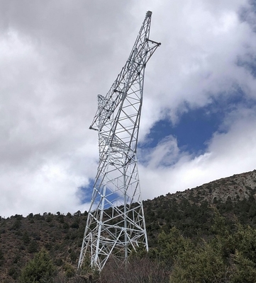 110 mit Beinen versehener eckiger Stahlfreileitungsmast des gitter-132kV 4