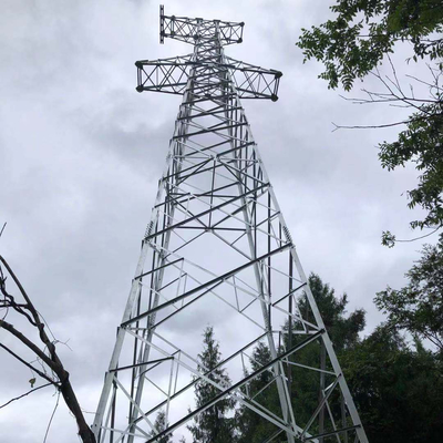 ASTM123 galvanisierte 110KV Netzverteilungs-Stahlgittermast