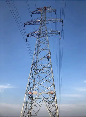 Galvanisierter 500KV Q355 Q255 Stahlfreileitungsmast des heißen Bad-