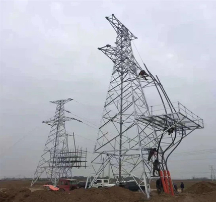 Ärger-Stahl-Gitter-Pylonfreileitungsmast 110KV 132KV