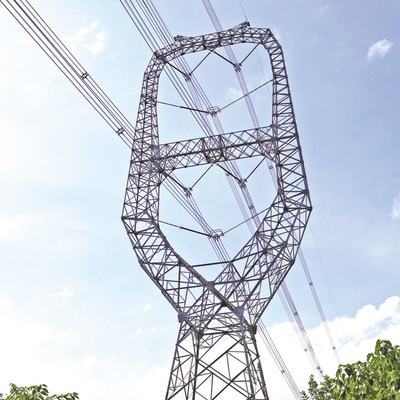 110KV 132KV galvanisierte Angel Steel Lattice Transmission Line-Turm