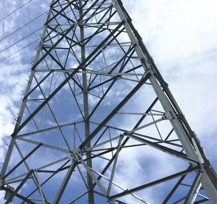 10KV zu 750KV Kraftübertragungs-heißes Bad-galvanisiertem Gittermast