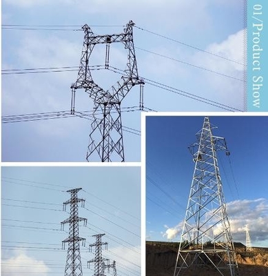 ASTM123 230KV 400KV vergittern Stahltürme für obenliegende Fernleitung