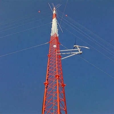 3 mit Beinen versehener Stahl Guyed-Mast-Turm des heißen Bad-galvanisierter Q235 Q345