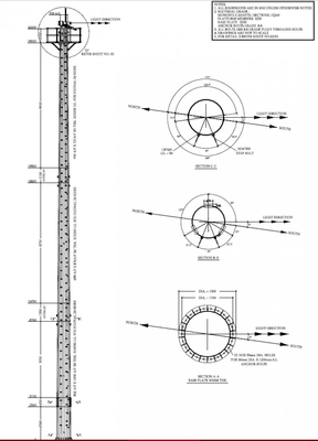 Polygon-Telekommunikation Q235B Q345B, die Antennen-Mast ineinanderschieben