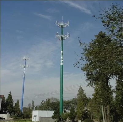 Haltbare 10 - ragen Monopole Telekommunikation 750KV genehmigtes ASTM hoch
