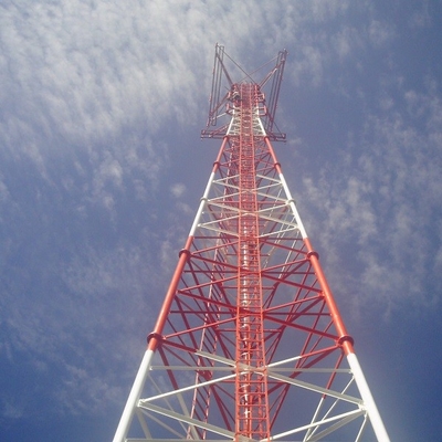 Röhrentelekommunikations-Stahlturm ISO 1461 ASTM A123 HDG