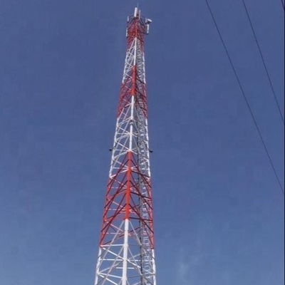 Telekommunikations-3 Stahlturm galvanisierte der Bein-eckigen 330KV mit heißem Bad Klammern