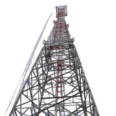 Gitter-Antennenmast ANSI 4 galvanisierte mit Beinen versehener den Stahl, der mit Klammer eckig ist